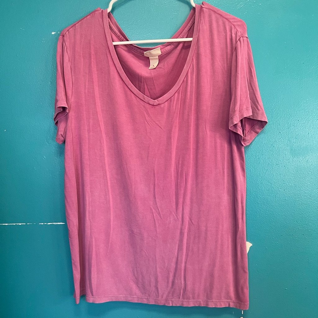 Pink Basic V Neck